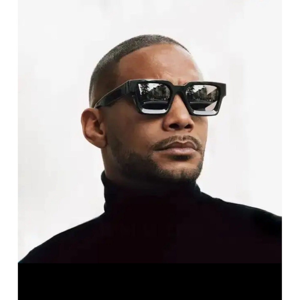 Thick Square Sunglasses for Men Women Retro Chunky Rectangle Shades UV400